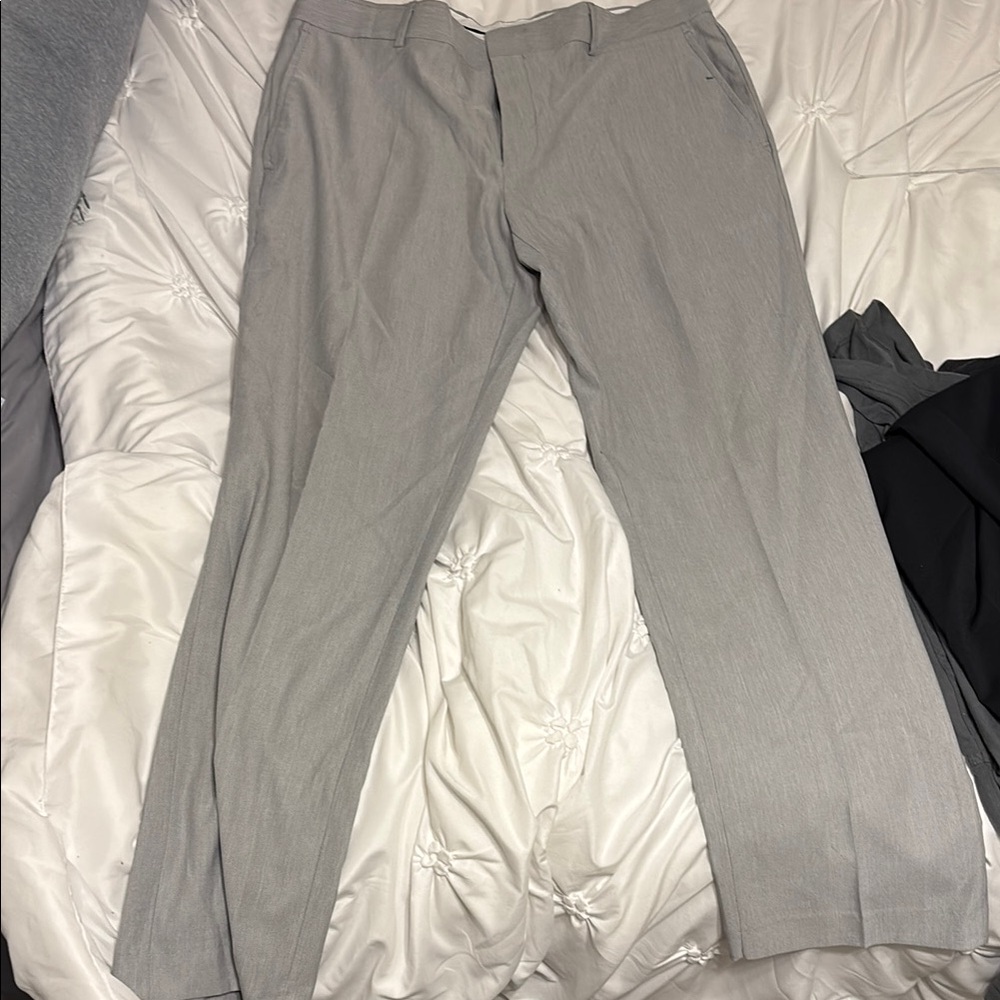 Michael Brandon Gray Dress Pants Lightweight Elegance